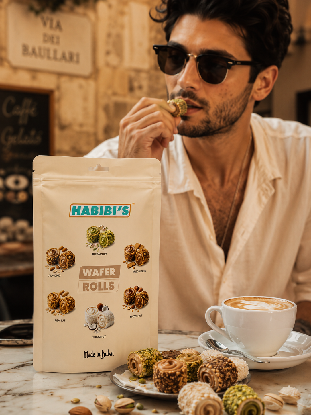 Habibi’s Wafer Rolls Mix 100g